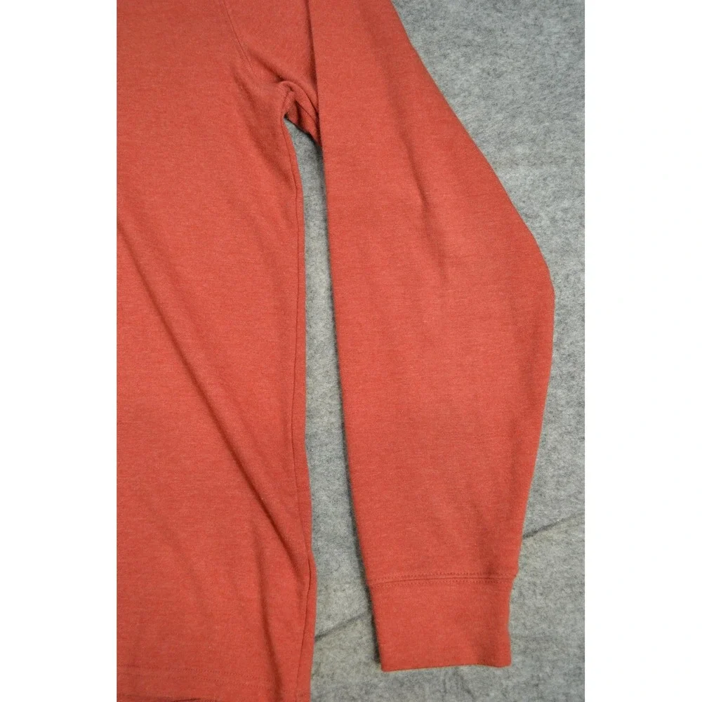 The Normal Brand Sweater‎ Mens Large Red Quarter Zip Mock Neck Long Sleeve